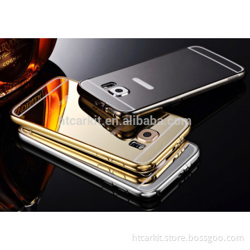 For samsung galaxy s6 aluminum frame + Plastic board kxx Metal Mirror case cover